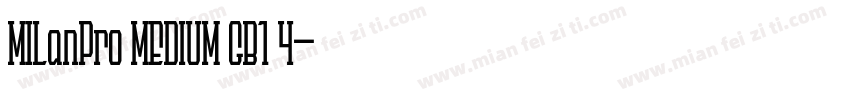 MILanPro MEDIUM GB1 4字体转换